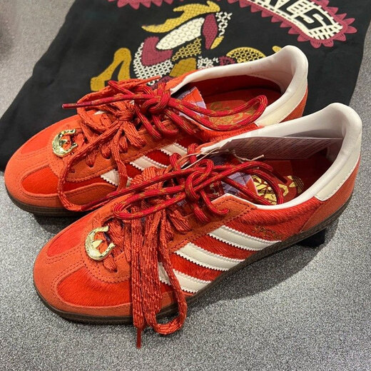 阿迪达斯（adidas）三叶草男鞋女鞋2026春季新款HANDBALL SPEZIAL德训鞋运动休闲板鞋 IE9277白黑红 41