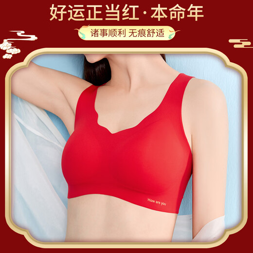 Urban Beauty Gift Box Pack Zodiac Year Women's Underwear Set Women's Push Up Red Underwear Wedding Bride Wedding Bra Lucky Set Bra + Panties XL (Recommended 115-125 Jin Jin equals 0.5 kg)