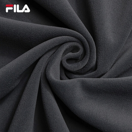 FILA Official Men's Tops Two-piece Set 2026 Spring New Casual Loose Warm Hooded Jacket Dark Charcoal Gray-CC M 170/92A/M