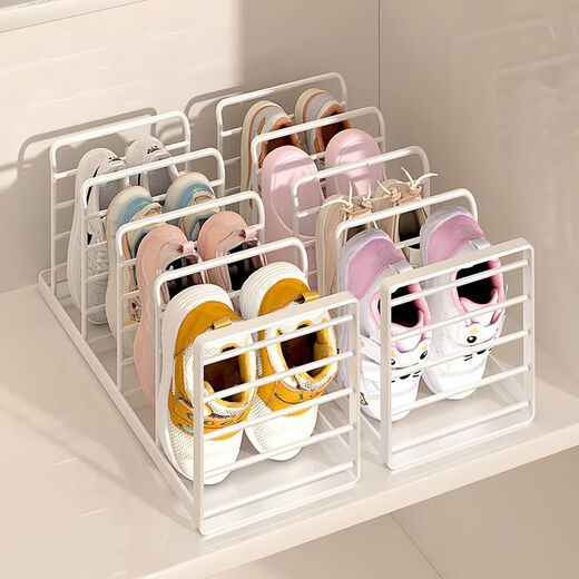 Fantasy shoe rack dormitory small under-bed shoe cabinet multi-layer dormitory bed shoe storage artifact lower bunk simple dust-proof shelf white double-sided installation-free three-layer shoe rack