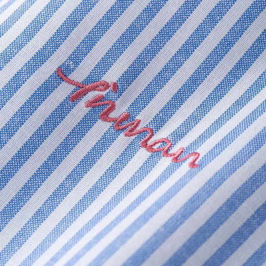 INMAN French commuter striped long-sleeved shirt for women 2026 spring temperament fashionable versatile loose layered shirt light blue striped XL