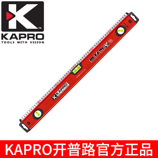 KAPRO Cape Road level ruler with scale woodworking special drawing line measuring ruler installation wall shelf leveling water ruler 770 770-60 cm (with scale) non-magnetic