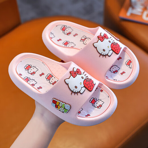 Kuromi children's slippers girls summer 2025 new cute cartoon indoor home girl baby slippers purple Kuromi 32.5 32-33 inner length 20.5CM