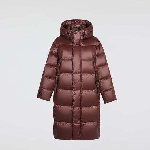 5+(FivePlus) Winter Hooded Long 25 New Shiny Down Jacket Women's 90% Duck Down High Warm Over-the-Knee Jacket
