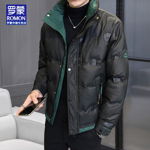 罗蒙（ROMON）冬季重磅新款立领短款羽绒服男设计感高端百搭潮流加厚保暖外套男 白色 L