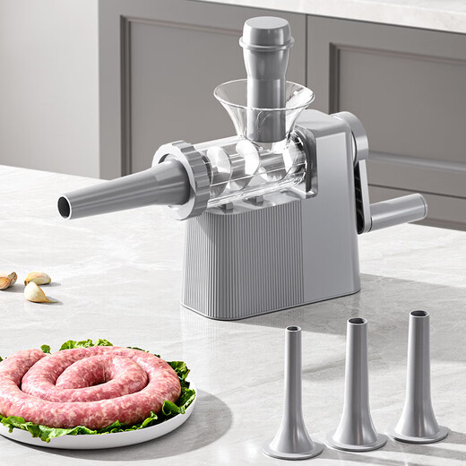 Sausage enema machine household sausage enema machine artifact food grade manual sausage filling tool can sausage casing sausage machine food grade modern gray 4 intestine mouth / integrated storage