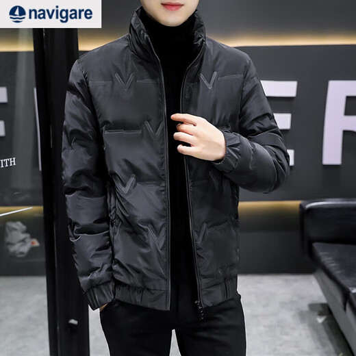 Navigare Italian dinghy winter down jacket for men 2024 new trendy brand thickened handsome versatile short winter coat gray M