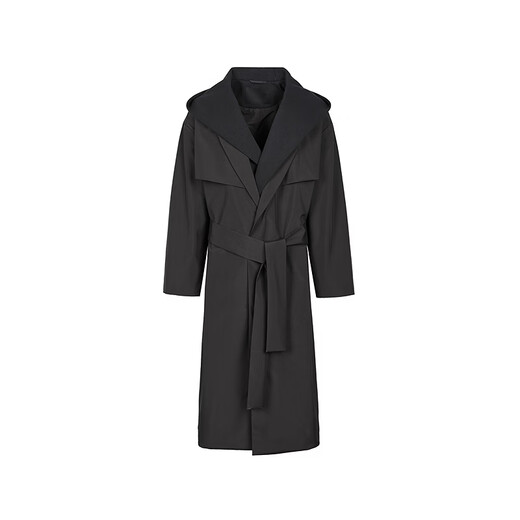 速写男装2026春新品风衣H型连帽oversize长款9Q1913680 001本黑 M