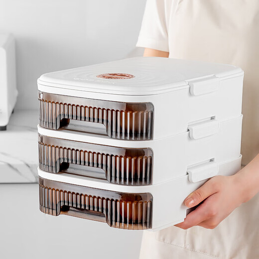 Home KATEI STORY Japanese refrigerator egg storage box drawer-type egg box refrigerator food-grade crisper rolling egg storage device white one layer holds about 21 pieces