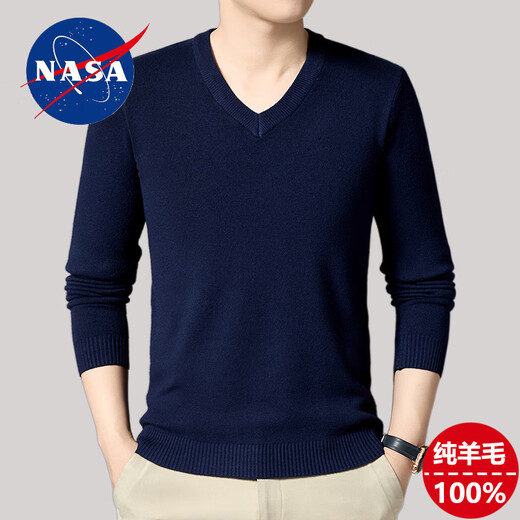 Nasawassup Ordos city-made 100% pure wool men's autumn and winter casual warm half turtleneck solid color long-sleeved sweater (half turtleneck) dark gray XL 130-155Jin Jin is equal to 0.5 kg