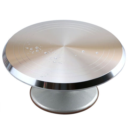 Zhong Zhanggui Aluminum Alloy Decorating Table Cake Turntable Turntable Cake Stand Decorating Rotating Table Baking Tool Set Home and Commercial 12-inch Professional Master's Road Gold Package F Package