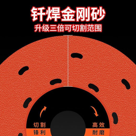Special diamond cutting discs for cutting multi-functional schist slabs, trimming, polishing and chamfering of flat stone tiles, 2 pieces of orange cutting discs