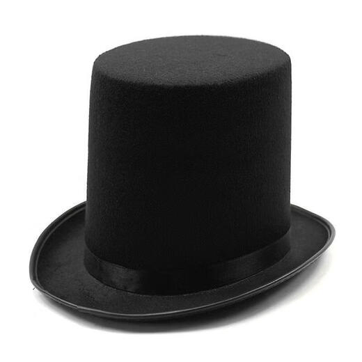 Magician He Jiagong black top hat high top hat plus jazz hat top hat flat top hat French top hat Halloween black magic hat