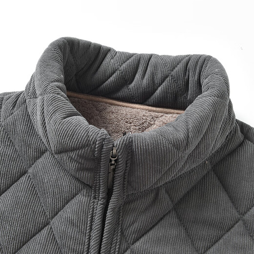 Woodpecker (TUCANO) cotton vest men's winter velvet thickened fashionable stand-up collar waistcoat middle-aged and elderly dad high-end thermal vest men's clothing