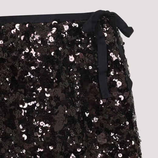 PRADA FW25 Light Luxury Women's Nylon Midi Skirt Nude & Neutrals 20 | 40 IT