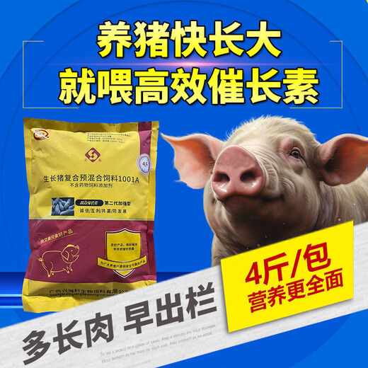 Meat pig feed additive multi-dimensional pig fattening and growth-promoting premix auxin for weight gain and fattening pigs second generation enhanced auxin for pigs 4Jin Jin equal to 0.5 kg package