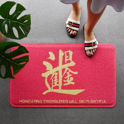 Yusenyi attracts wealth, floor mats, door mats, foot mats, door entry wire loops, entry door carpets, entry feng shui yellow entry door, daily income 80x120