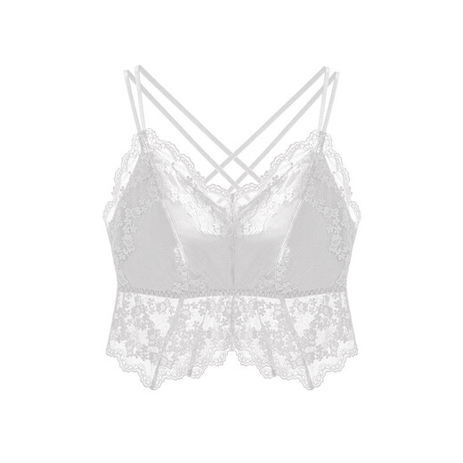 New style small vest lace bottoming beautiful back female sexy tube top bra suspender wrap chest black inner wear white one size