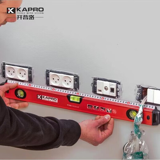 KAPRO Cape Road level ruler with scale woodworking special drawing line measuring ruler installation wall shelf leveling water ruler 770 770-60 cm (with scale) non-magnetic