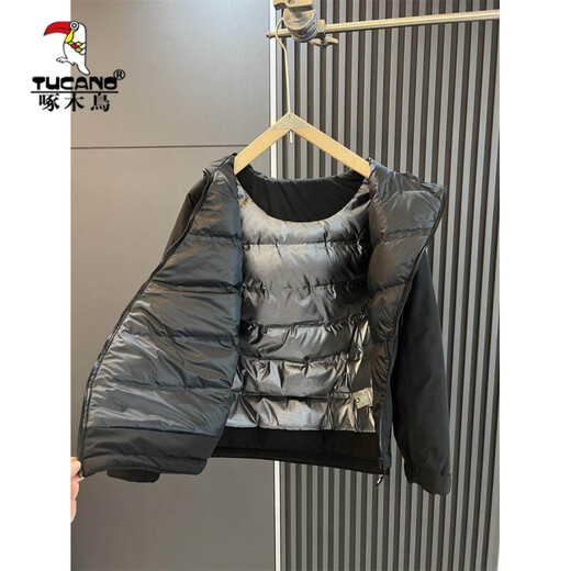 Woodpecker (TUCANO) Graphene Down Jacket Japanese Outdoor Waterproof Jacket Youth Workwear Hooded Jacket Men's Winter Casual Jacket Brown XL 145-165Jin Jin equals 0.5 kg