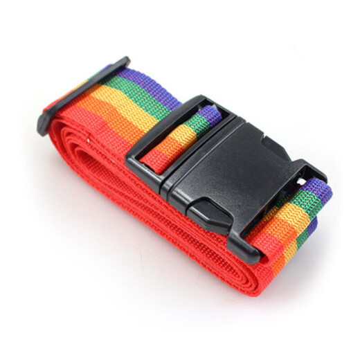 Banzheni one-word packing belt overseas checked trolley case bundling strap tie suitcase checked packing strap safety strapping box with luggage writing tag rainbow color