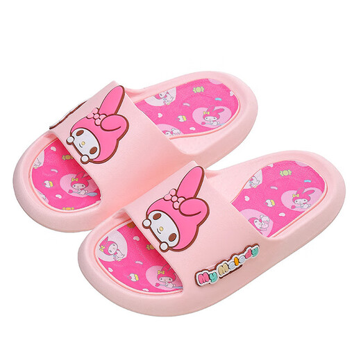 Kuromi children's slippers girls summer 2025 new cute cartoon indoor home girl baby slippers purple Kuromi 32.5 32-33 inner length 20.5CM