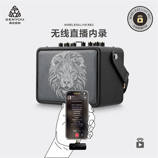 Senyou S6 pro outdoor audio electric blowpipe saxophone musical instrument playing and singing professional singing speaker live broadcast portable S6pro black + 1 wired microphone