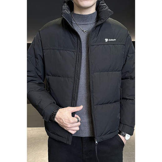 Snow Flying (SNOWFLYING) high-end men's stand-collar down jacket winter new style high-end versatile warm down top casual trendy jacket black 2XL 140-160Jin Jin equals 0.5 kg