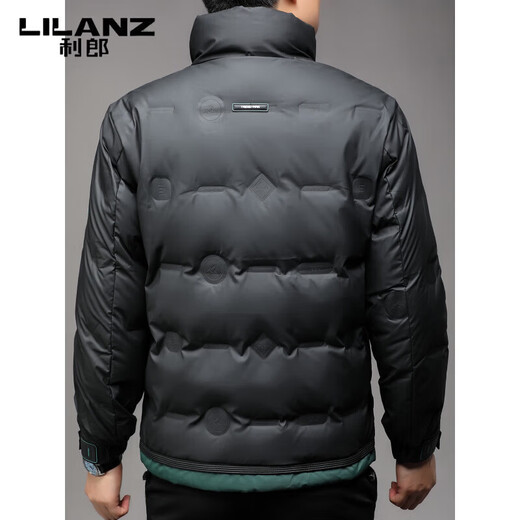 LILANZ Модный утепленный пуховик с воротником-стойкой, мужской повседневный повседневный зимний пуховик 2025 года, мягкая куртка черного цвета, M 165 Рекомендуется 80-95Jin Jin равен 0,5 кг