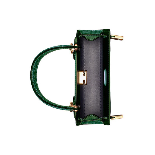 Tory Burch Lee Radziwill premium textured key pendant, cowhide, crocodile leather embossed, basic package (bag + dust bag)