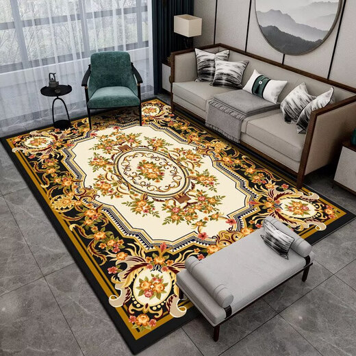 Pupan retro European style thickened imitation cashmere living room bedroom sofa coffee table blanket ethnic style European style retro high-end carpet Scenery 3 200cm*300cm thickened encryption cat feel