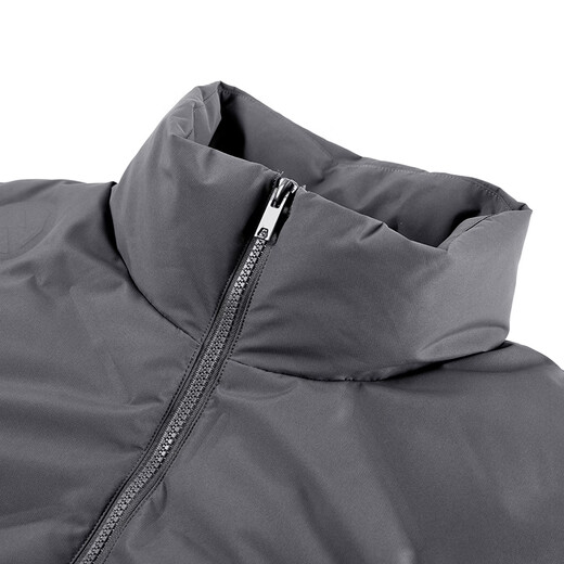 GXG Men's Casual Embossed Stand Collar Warm Short Down Jacket Gray (New) L