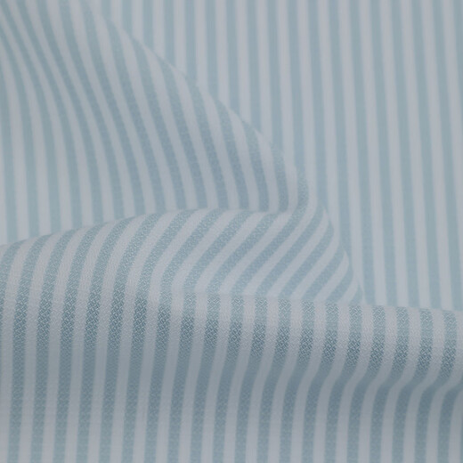 YOUNGOR shirt men's spring and summer young men's long-sleeved shirt cotton blended striped shirt comfortable and crisp 2026 shopping mall same style Lake blue striped YLXD110938GBY 38 (170/84Y)