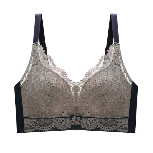 LangSha latex underwear women's small breasts gathered to make them look big without steel rings, thin bras, breasts, anti-sagging adjustment bra set 829 Modiran (single piece) 75A 34B (thin top and thick bottom)