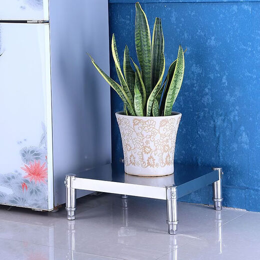 Fantasy thickened stainless steel one-layer storage rack kitchen utensils living room sundries floor-standing punch-free microwave oven length 30 width 20 height 25 cm one layer