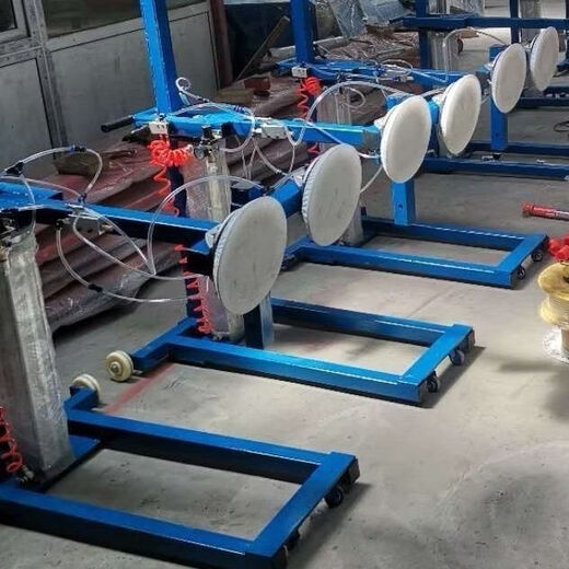 One-petal suction cup trolley with upper and lower pieces of glass, truck, floor slab, engineering mobile installation, insulating glass factory, external inflatable pipe, double suction cup, standard suction 80 kg 3297157