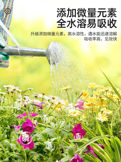 Lingwo Potassium Dihydrogen Phosphate Fertilizer Flower Special Bougainvillea Phosphate Fertilizer Household Potassium Fertilizer Flower Fertilizer Potted Plant Authentic Agricultural Explosive Potassium Dihydrogen Phosphate 500g*2 Cans + Candy Watering Can