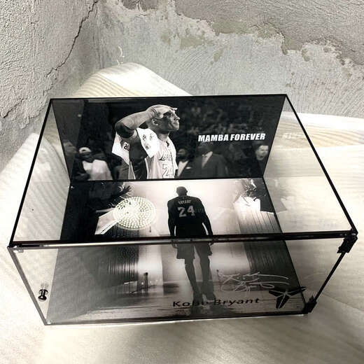 Yusen Recalls Kobe Bryant Memorial Shoe Box Transparent Sneaker Dustproof Display Box Customizable Sports Shoe Box Transparent Retirement 358x262x180mm