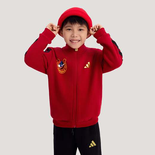 Adidas Children's Clothing 26th Spring and New Year Boys' Sports Suit Large Children's Knitted Loose Long-Sleeved Two-piece Set KV6978