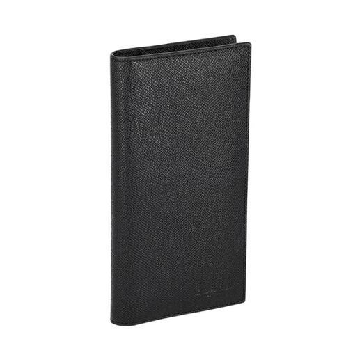 COACH 10 Flip closure embossed design leather wallet mini men's black black 1 black 2