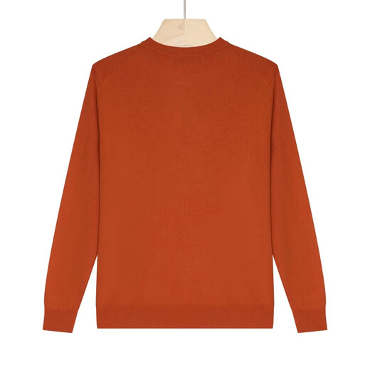 PAULO PEDRO counter same style Men's comfortable, skin-friendly, simple daily 100% wool warm sweater MLDC65301 Orange Regular MLDC65301 M (170) 90-110Jin Jin equals 0.5 kg