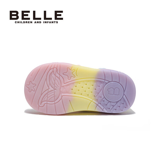 Belle Children's Shoes 26 Spring New Children's Toddler Shoes Girl Butterfly Flash Shoes Soft Sole Lightweight Breathable Baby Casual Shoes Butterfly Flash-White/Pink 21 Suitable for feet about 12.9-13.3cm long