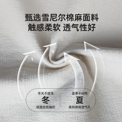 Nanshi Home wabi-sabi style removable and washable cotton and linen fabric bed cream style solid wood beech wood small apartment bedroom flush soft package double bed removable and washable single bed 1800mm*2000mm frame luxury version encrypted pine silent row frame