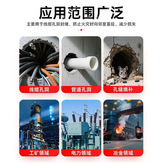 Beifute fireproof mud sealing clay organic fireproof plugging material insulation flame retardant high temperature air conditioning hole plugging fireproof mud 2KG