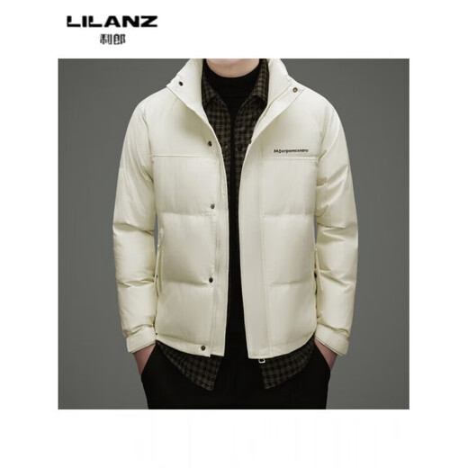 LILANZ winter new duck down down jacket men's fashion trend stand collar down jacket new trendy fake two-piece down black XL