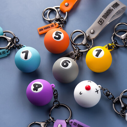 Suntomoon Creative Billiards Key Chain Мужская школьная сумка подвеска милая мультипликационная кукольная куколка для мультипликационной куклы Подарок с мячом № 8