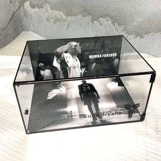 Yusen Recalls Kobe Bryant Memorial Shoe Box Transparent Sneaker Dustproof Display Box Customizable Sports Shoe Box Transparent Retirement 358x262x180mm