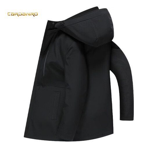CARDANRO Luxury high-end brand high-end goose down jacket men's winter style middle-aged down jacket thickened and warm three-in-one removable inner navy goose down M 170 (120 Jin Jin is equal to 0.5 kg for inner wear)