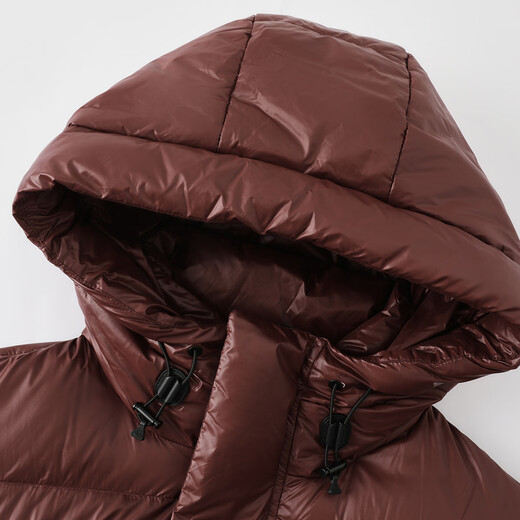 5+(FivePlus) Winter Hooded Long 25 New Shiny Down Jacket Women's 90% Duck Down High Warm Over-the-Knee Jacket