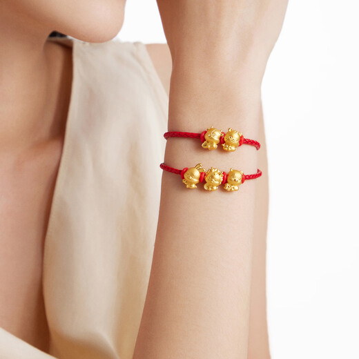 周大福十二生肖 掌中宝足金黄金吊坠转运珠【多款可选】圣诞礼物 EOR677 平安虎